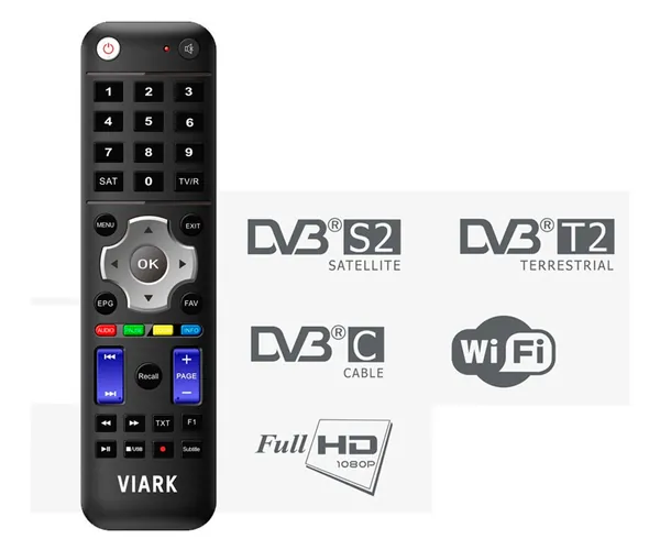 Original remote control for Viark SAT y Viark SAT 4K