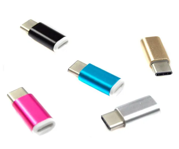 JC Colores variados / Adaptador USB-C (M) a microUSB (H) 2cm