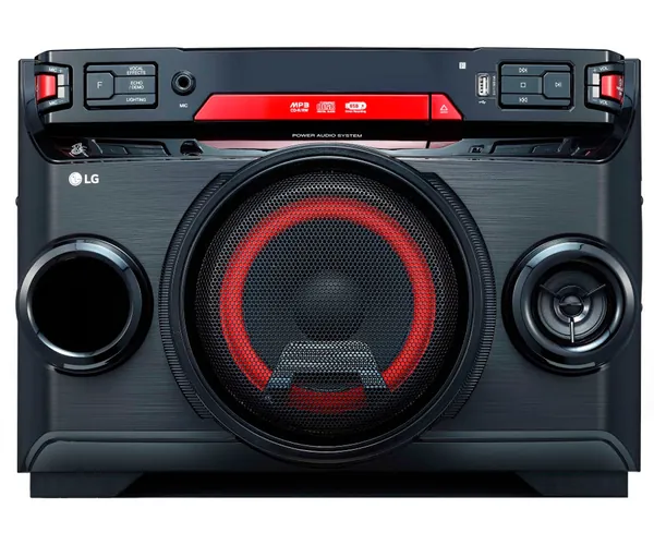 LG XBOOM OK45 SISTEMA DE AUDIO DE ALTO VOLTAJE 220W BLUETOOTH USB FUNCIONES DJ Y...