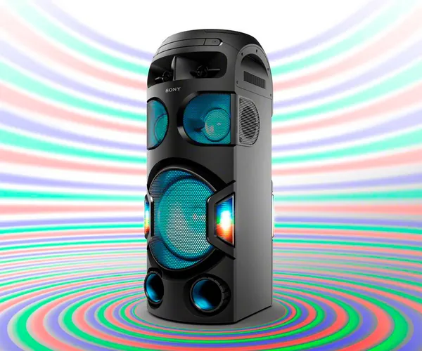 Altavoz Bluetooth® MHC-V72D con sonido de bajos 360° y luz de fiesta