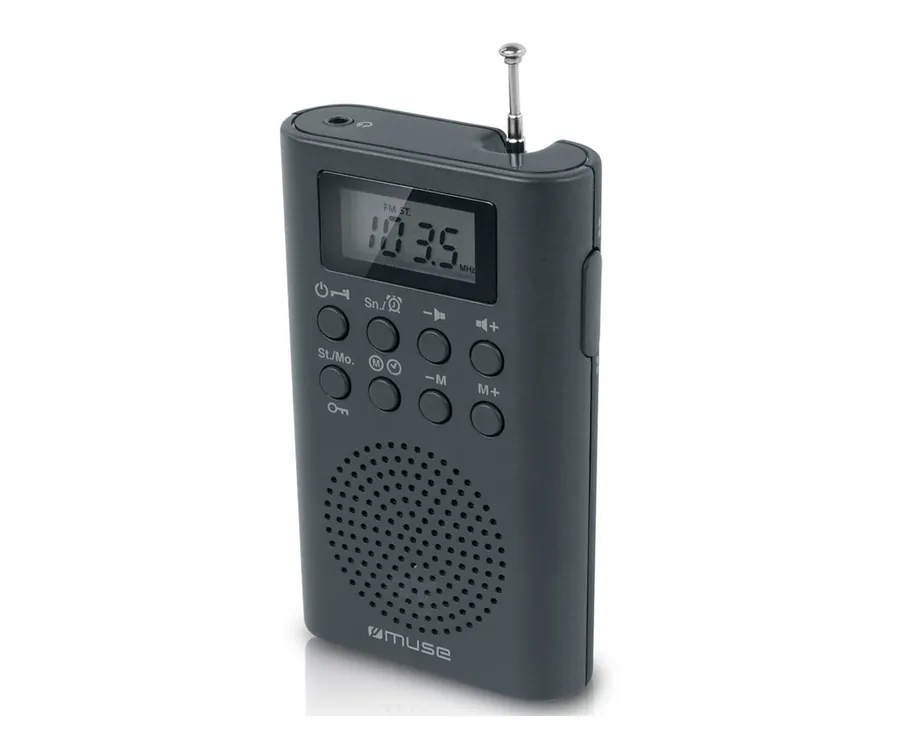 MUSE M-03 R NEGRO RADIO DIGITAL DE BOLSILLO FM CON ALTAVOZ INTEGRADO