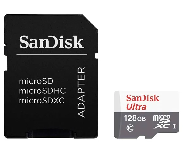 SANDISK ULTRA TARJETA DE MEMORIA microSD UHS-I CLASE 10 128GB 80MB/S + ADAPTADOR...