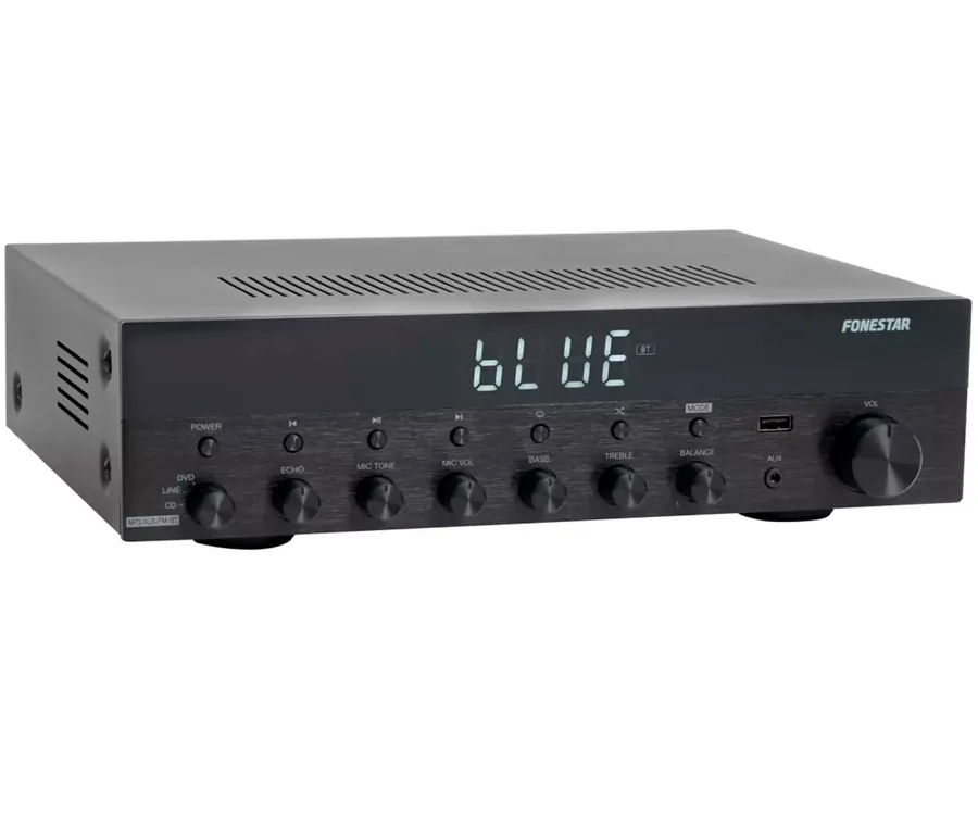 FONESTAR AS-3030 AMPLIFICADOR ESTÉREO HI-FI 30+30W BLUETOOTH USB MP3 FM ENTRADAS...