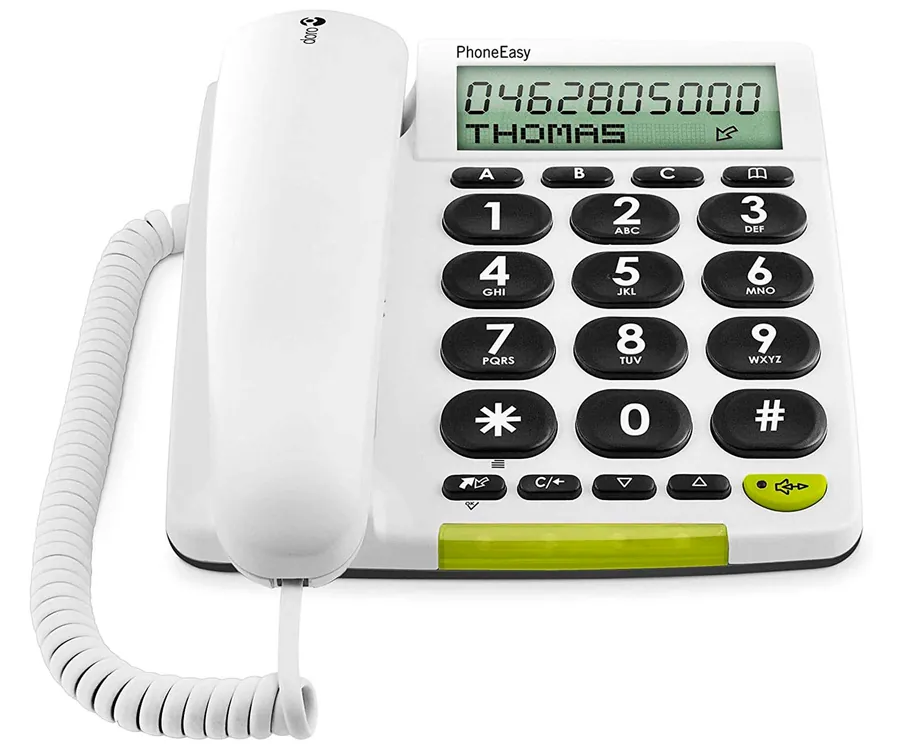 DORO PHONE EASY 312CS BLANCO TELÉFONO FIJO CON CABLE PANTALLA ALTAVOZ MANOS LIBR...