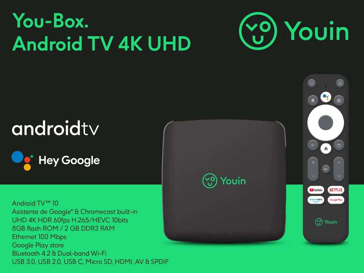  Sakioo Android TV Box con sintonizador TDT, Youin You