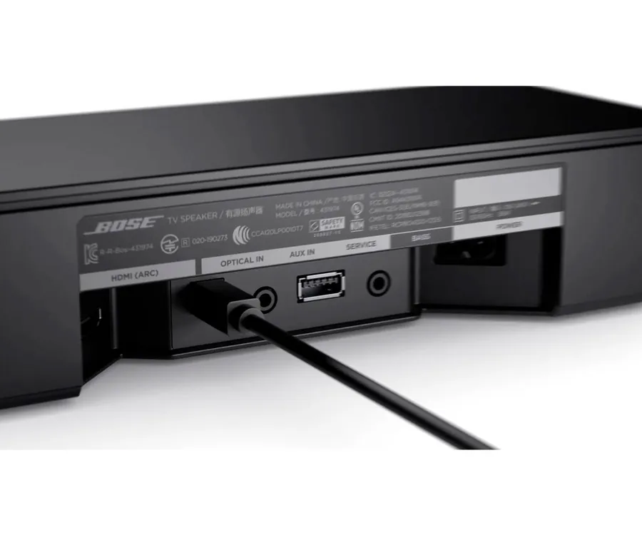 Altavoz para TV Bose, barra de sonido para TV con conectividad Bluetooth y  HDMI-ARC, negro, incluye mando a distancia
