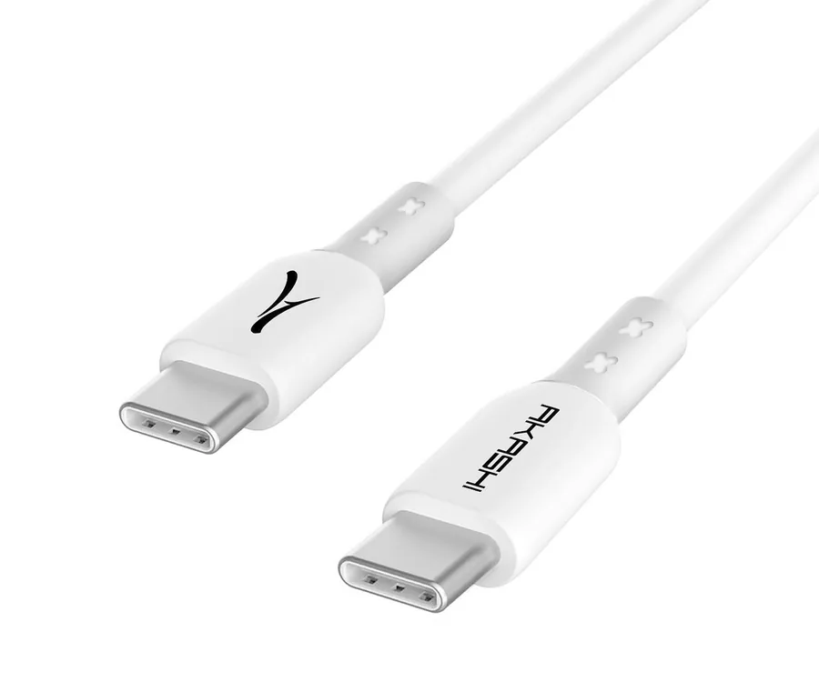 AKASHI Blanco / Cable USB-C (M) a USB-C (M) 1.5m