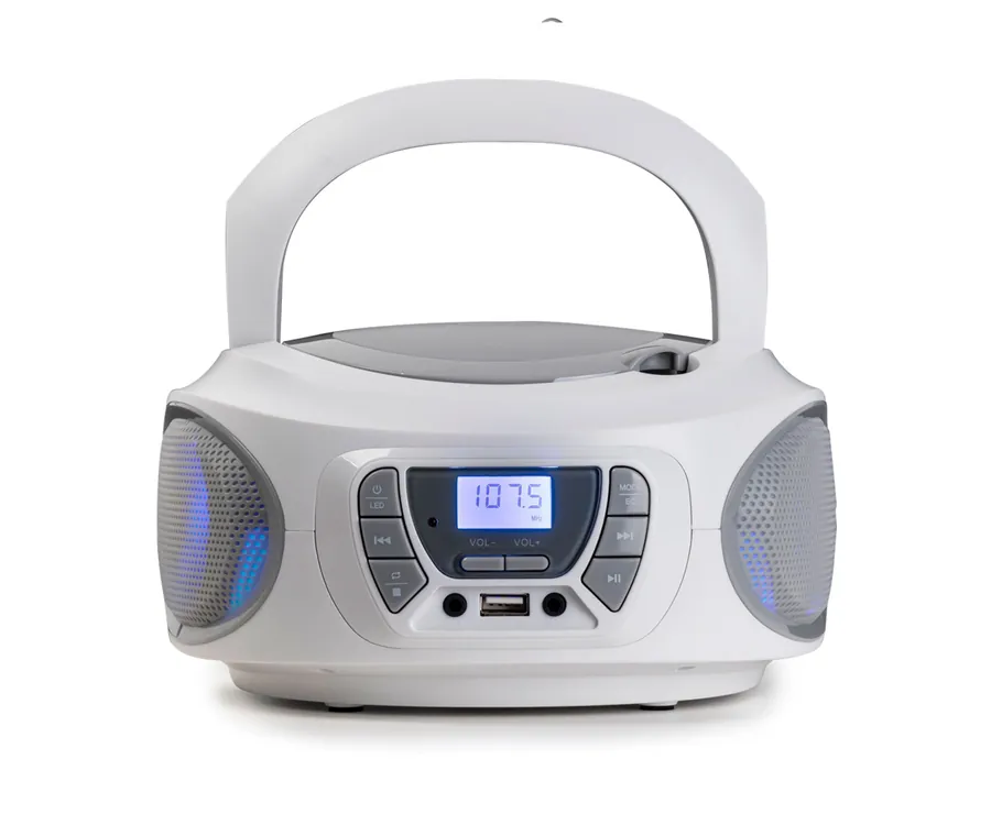 Fonestar BOOM-ONE-B Blanca/Radio CD/4W/Reproductor USB/MP3/Radio FM