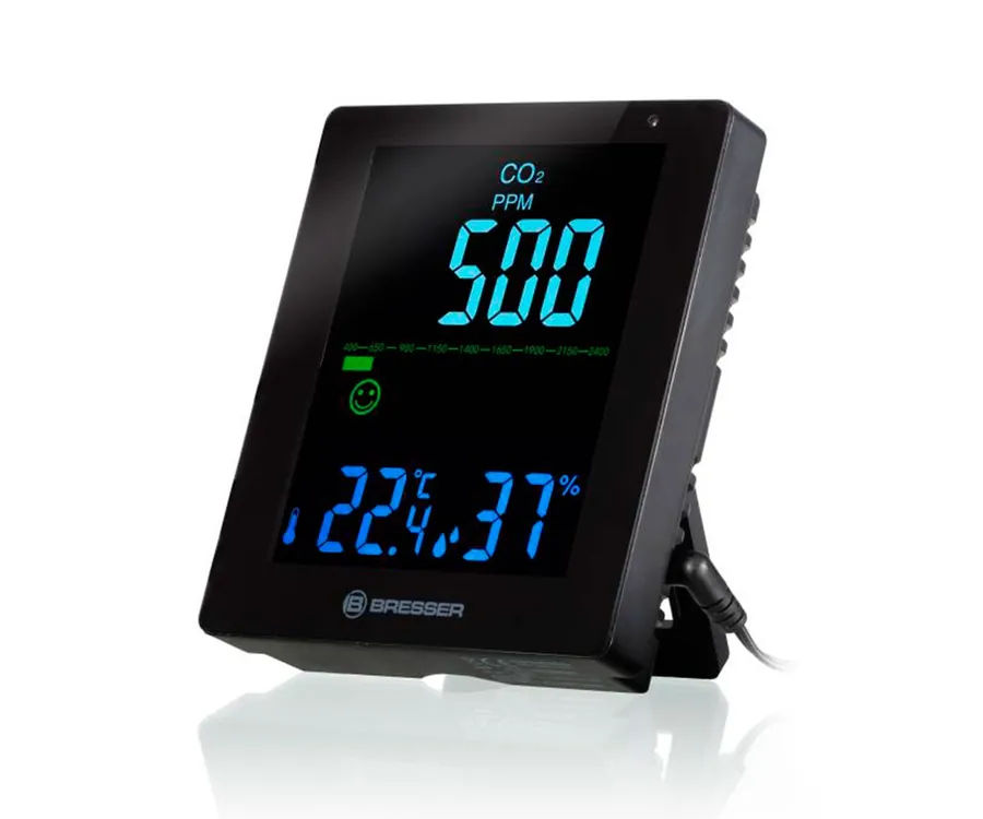 Bresser Monitor CO2 y calidad del aire Negro