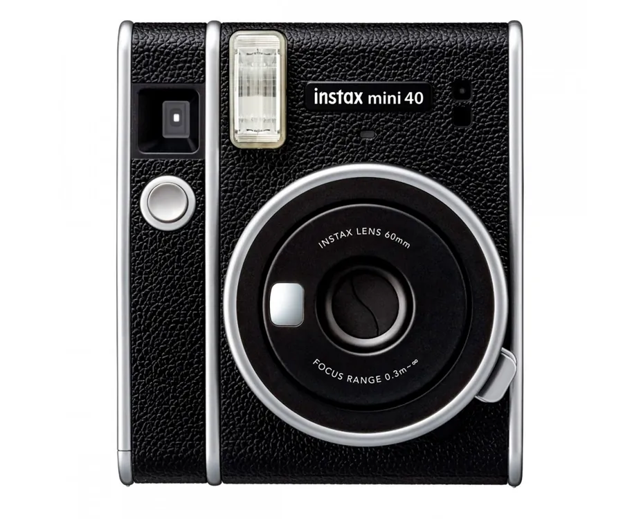 Fujifilm Instax Mini 40 Negra/Cámara instantánea con Flash de alto rendimiento