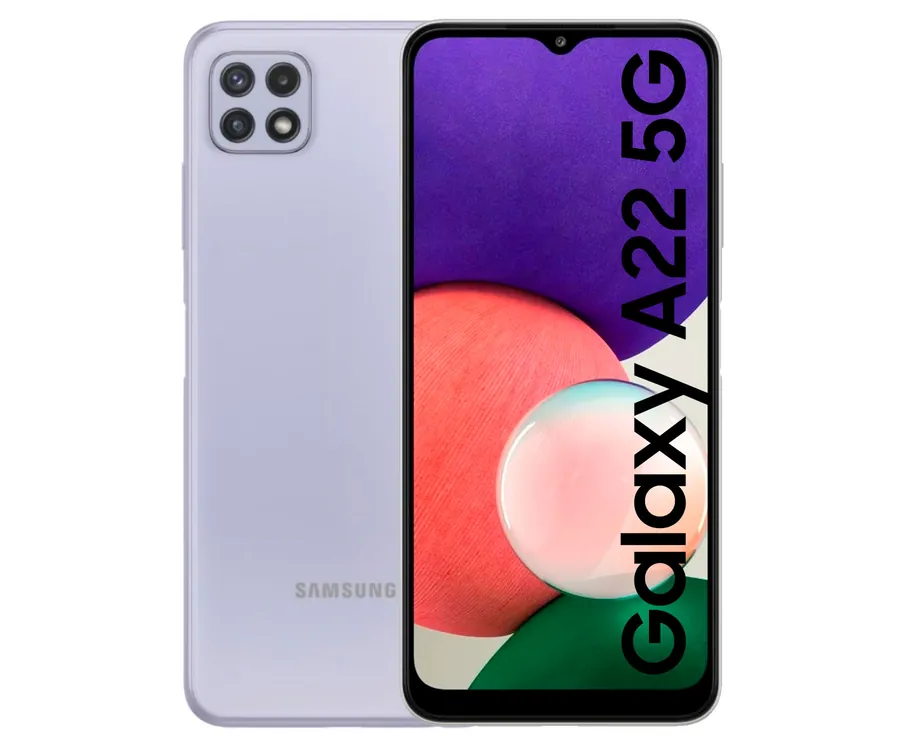 Samsung Galaxy A22 5G Violeta/Dual Sim/6.6'' Super AMOLED FHD+/Octacore 128GB 4GB RAM/Triplecam 48MP+5MP+2MP SELFIES 8MP