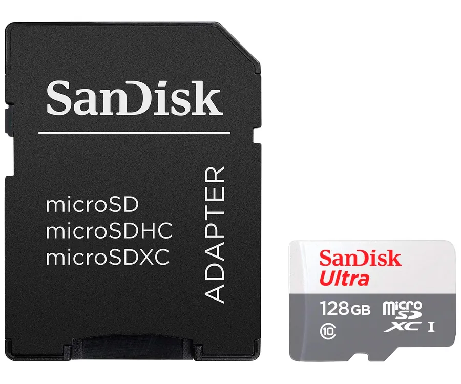 SanDisk Tarjeta de memoria microSD XC UHS-I Clase 10 de 128GB 80Mb/s + adaptador