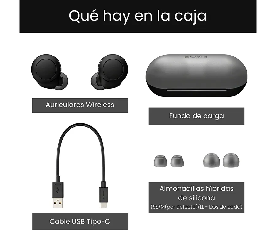 Audífonos Bluetooth Sony WF C500 True Wireless / In ear / Negro, In ear, Audífonos, Audio y video, Todas, Categoría
