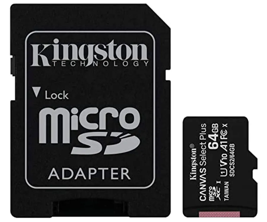 Kingston Tarjeta de memoria microSD XC UHS-I Clase 10 de 64GB 100Mb/s + adaptador