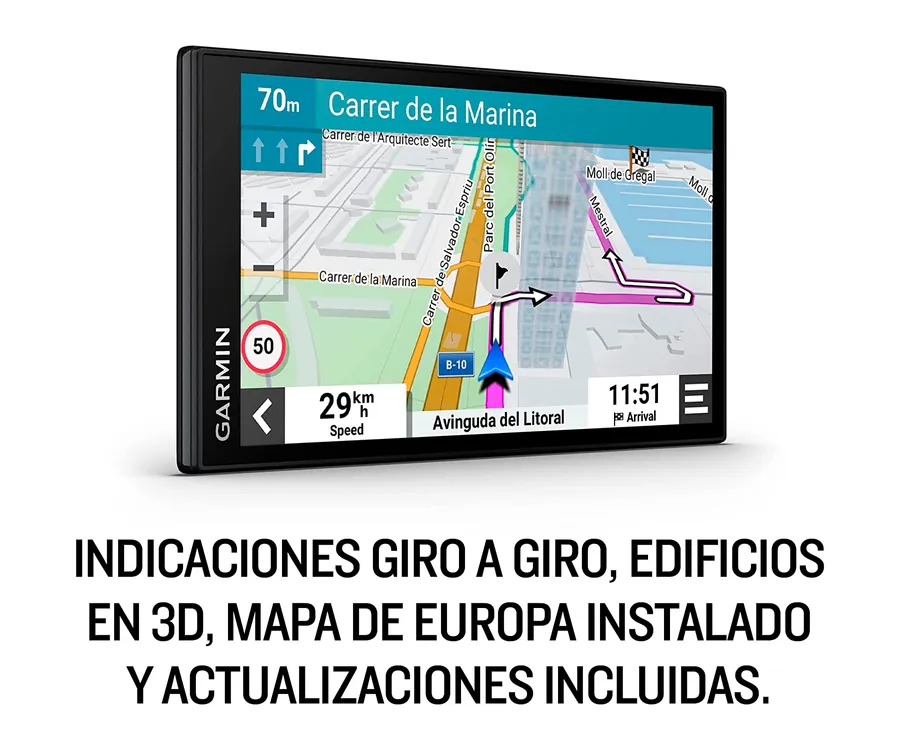 GARMIN DriveSmart 66 / Navegador GPS para coche 6 con mapas de Europa