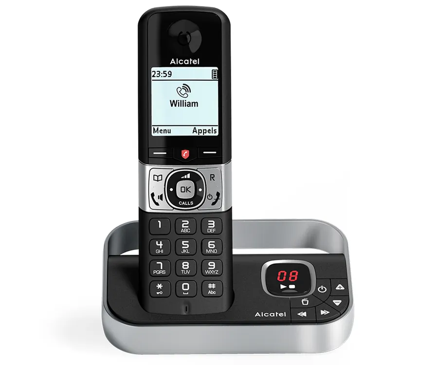 alcatel F890 Teléfono fijo inalámbrico negro-plata