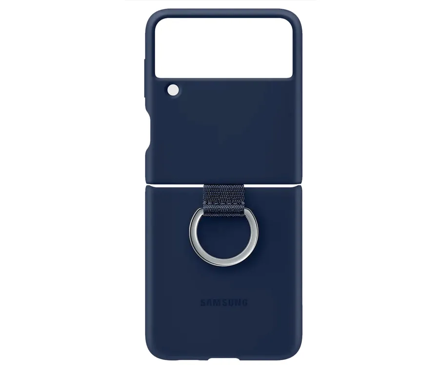 Funda Silicone Cover con Anillo para Galaxy Z Flip5 - Lavander