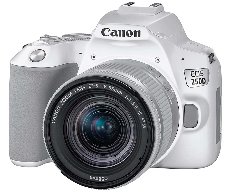 Derivar Logro café Canon EOS 250D White + Objetivo Zoom EF-S18-55mm f/3.5-5.6 III / Cámara  reflex digital | ielectro