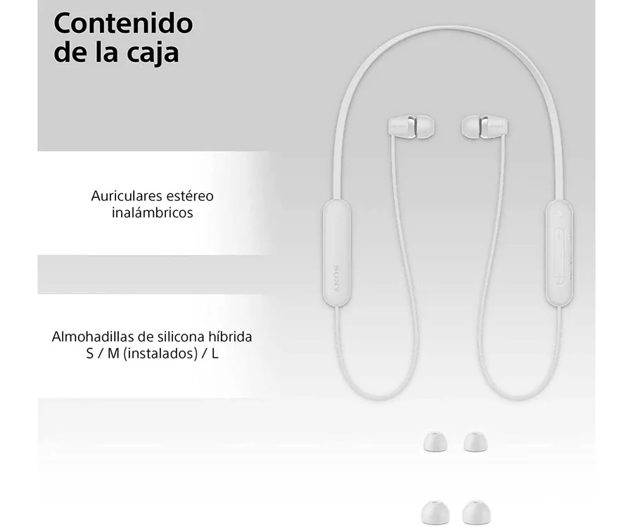InEar SONY / White WI-C100 Auriculares Inalámbricos | ielectro
