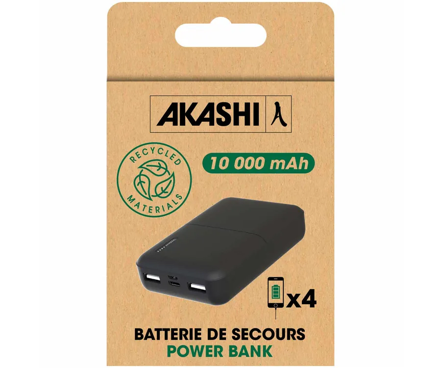 Batería de reserva Akashi 10000 mAh Eco (Blanca) - Batería externa - LDLC