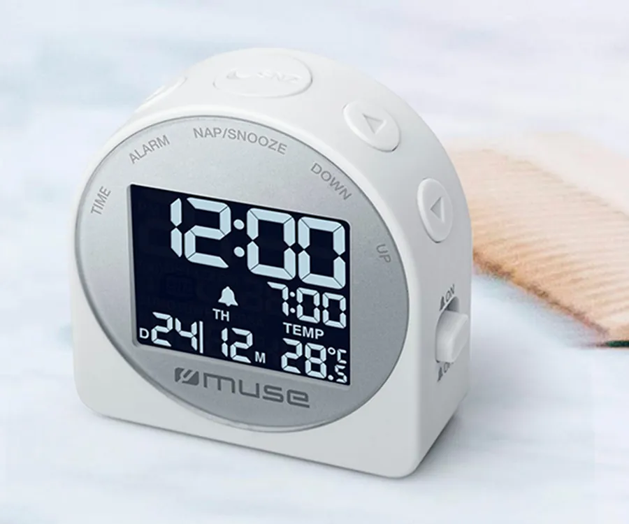 MUSE M-09 CW White / Reloj despertador digital