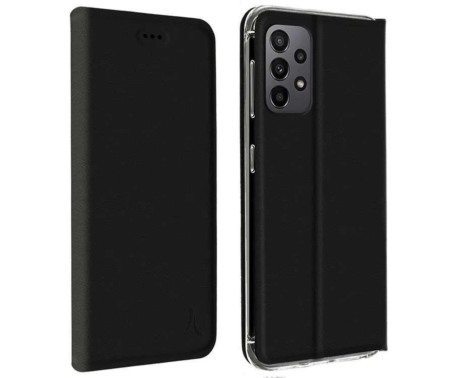 AKASHI Funda tipo folio con stand Negro / Samsung Galaxy A23
