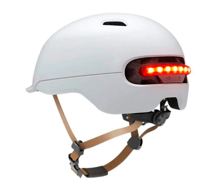 WHINCK Smart Helmet Smart4U SH50 White / Casco con LED trasero en talla L