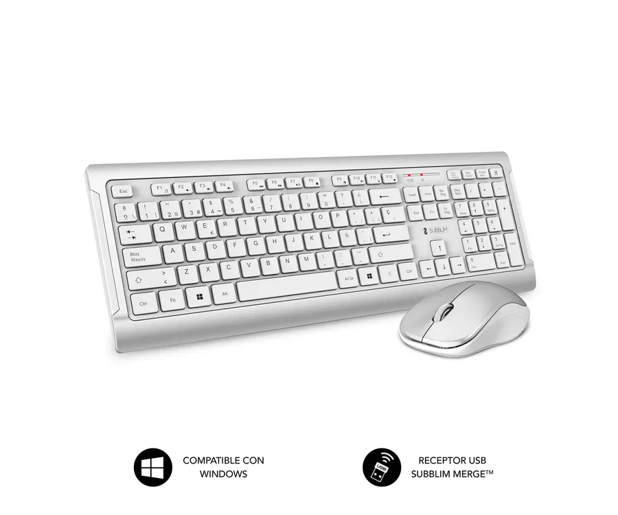 SUBBLIM Combo Wireless Premium Silence / Pack de teclado y ratón inalámbricos (2)