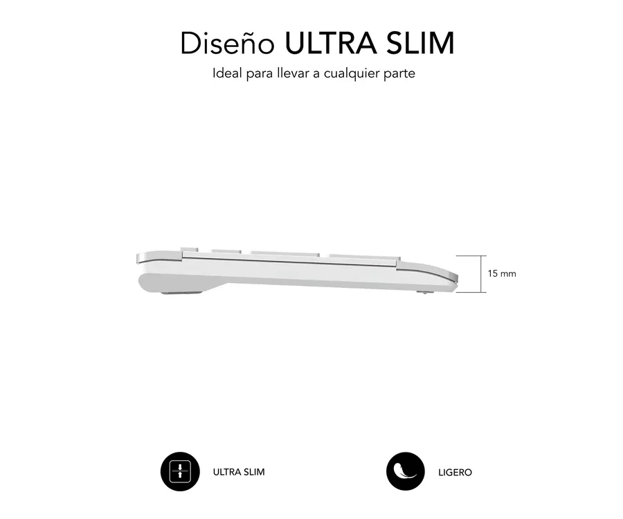 SUBBLIM Combo Wireless Premium Silence / Pack de teclado y ratón inalámbricos (3)
