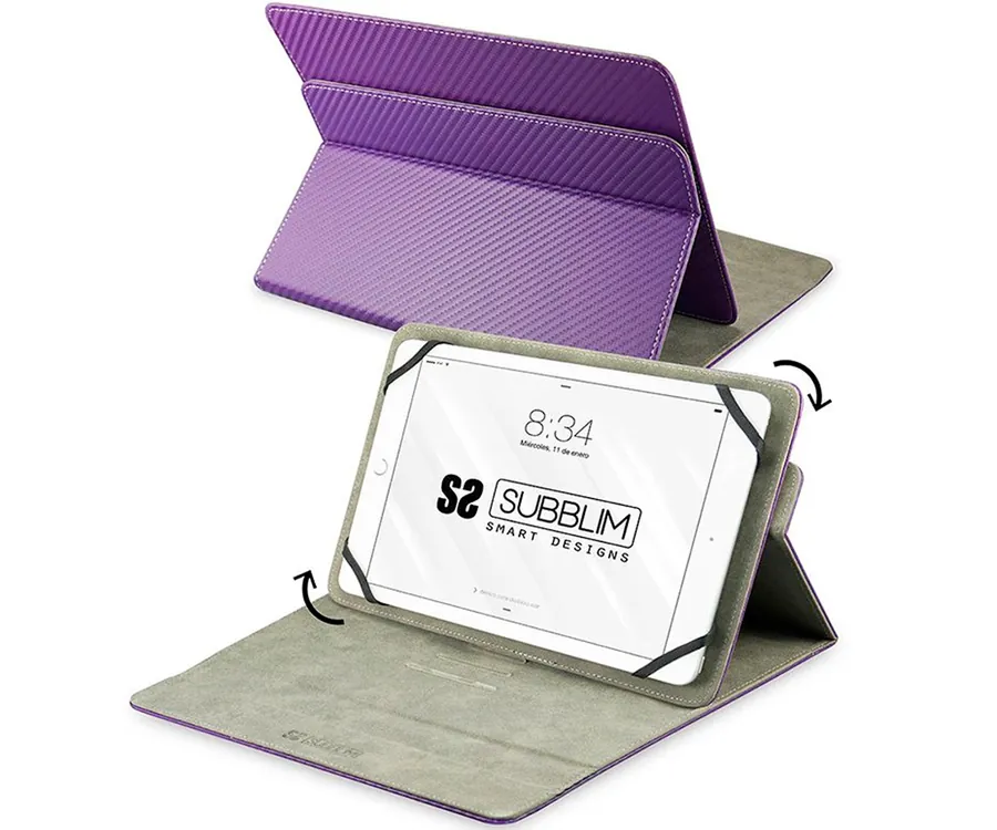SUBBLIM Rotate 360 Executive Case Purple / Funda Universal de 9.6" a 11" (1)