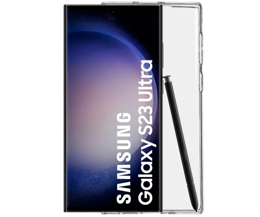 JC Funda trasera de silicona transparente / Samsung Galaxy S23 Ultra