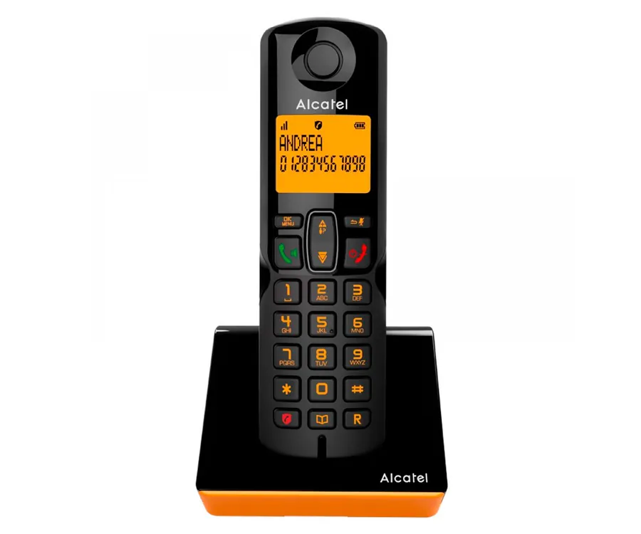 alcatel S280 Black-Orange / Teléfono fijo inalámbrico
