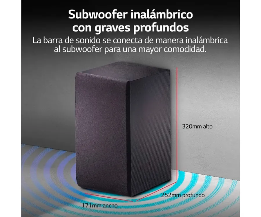 Barra de sonido LG SL4 300W Bluetooth Subwoofer Portátil