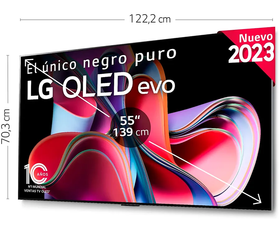 Tv LG de 55 pulgadas OLED 4k Ultra HD smart tv, Procesador α9 Gen 3