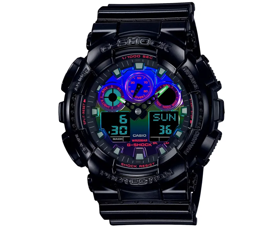 Casio GA 100RGB 1AER virtual rainbow Reloj Analogico Digital G SHOCK ielectro