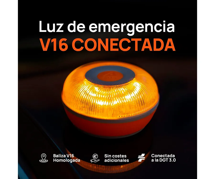 Luz de emergencia v16 homologada para coche, señal de Flash de ayuda,  luminosa, dgt, España