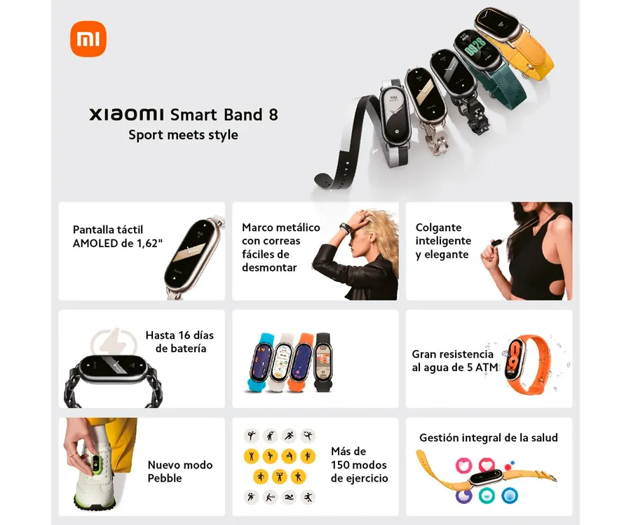Xiaomi Smart Band 8 Correa Trenzada Amarilla