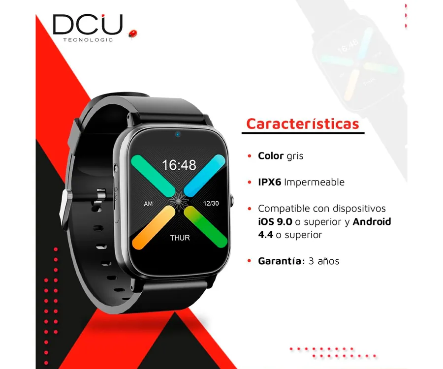 Smartwatch Sénior con GPS y Videollamadas 4G gris