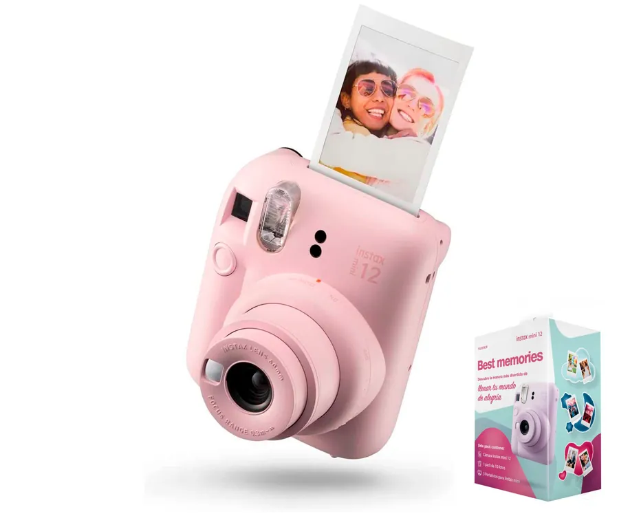 Fujifilm Pack Best Memories Instax Mini 12 Pastel Blue Camara