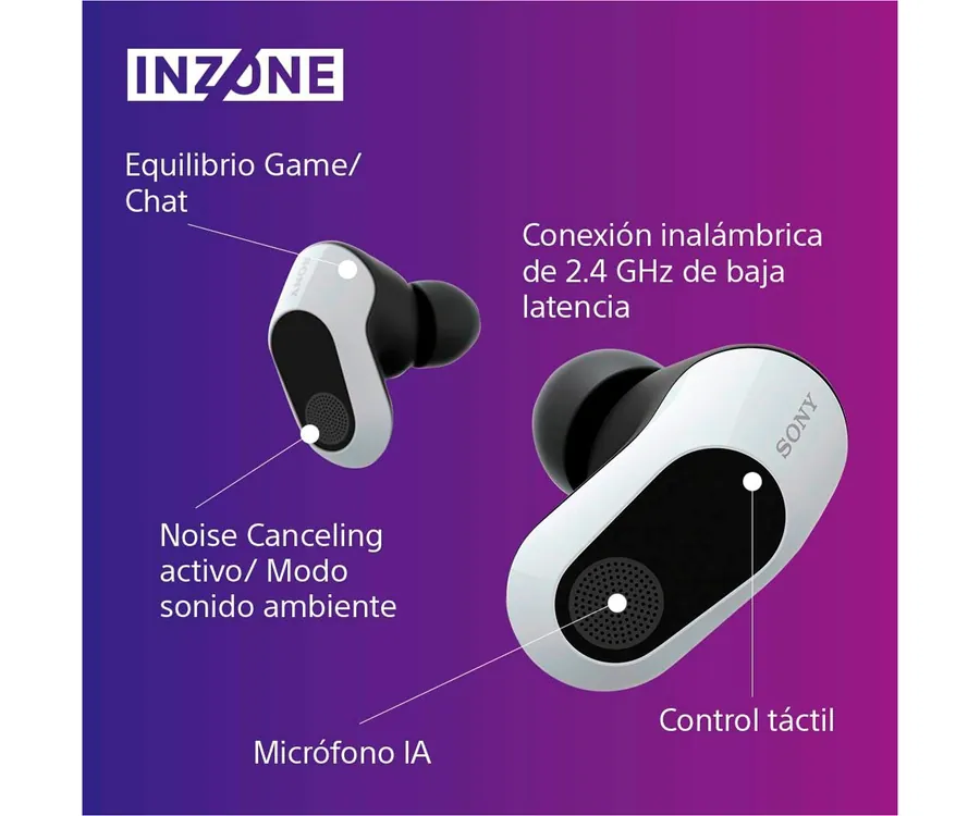 SONY WF-G700N White / Auriculares Gaming InEar True Wireless
