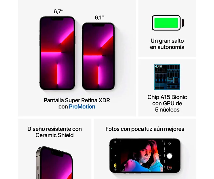 iPhone 13 Pro de 128Gb Dorado Gold - Reacondicionado A++ APPLE