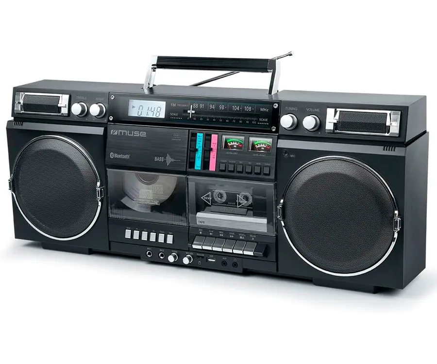 MUSE M-380 GB Black / Radio K7 y CD portátil
