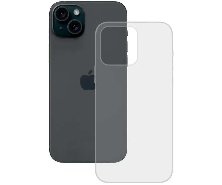 KSIX Trasera de silicona transparente / Apple iPhone 15 Plus