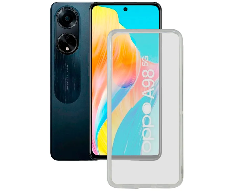 KSIX Trasera de silicona transparente / OPPO A98