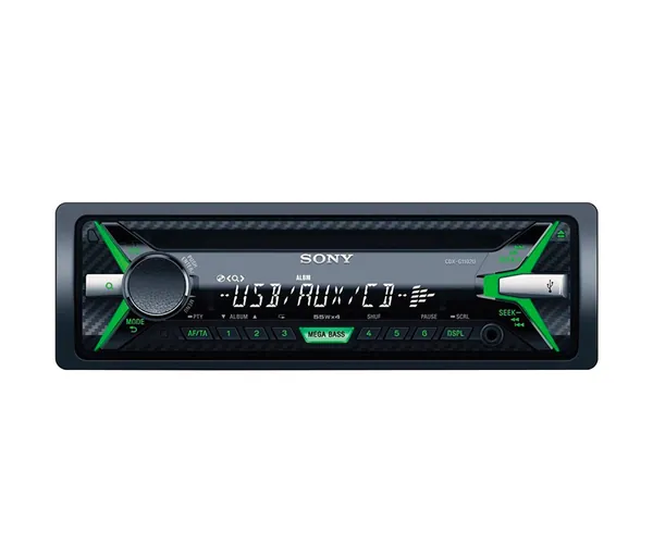 SONY RADIO CD CON USB PARA COCHE CDXG1200U/ LUZ VERDE