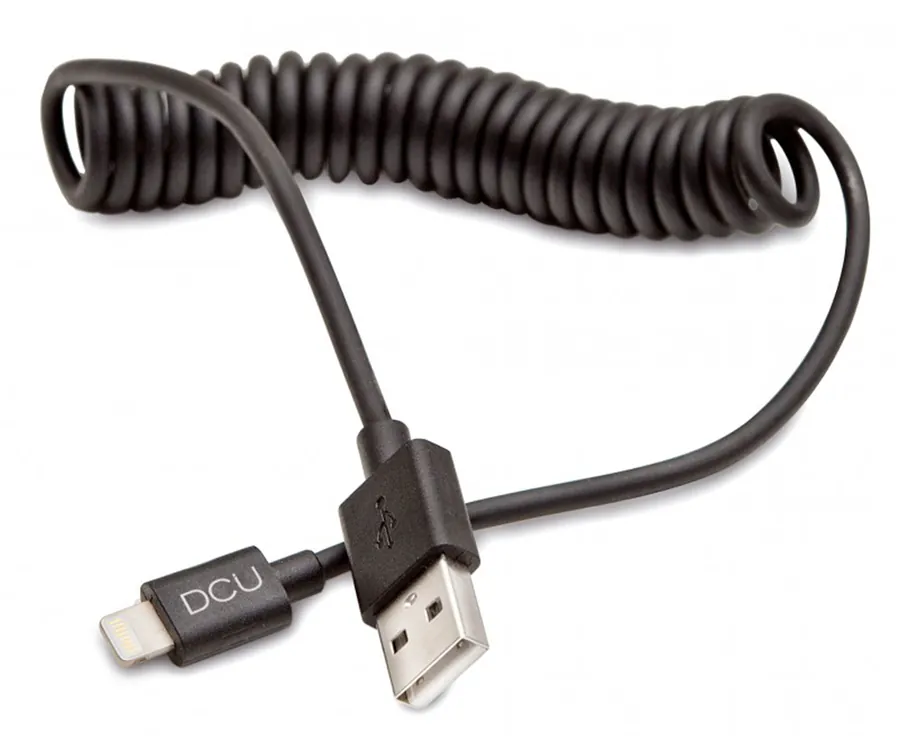DCU CABLE NEGRO LIGHTNING A USB RIZADO 1,5 METROS