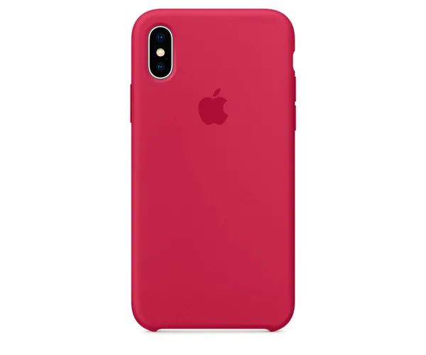 Apple Funda de silicona Rojo rosa Apple iPhone X - Funda de