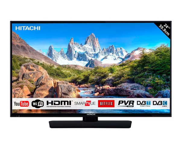 HITACHI 24HB4T65 TELEVISOR 24'' LCD LED HD READY 400Hz SMART TV WIFI LAN HDMI US...