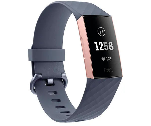 FITBIT CHARGE 3 SMARTWATCH DEPORTIVO GRIS CON CARCASA ORO ROSA