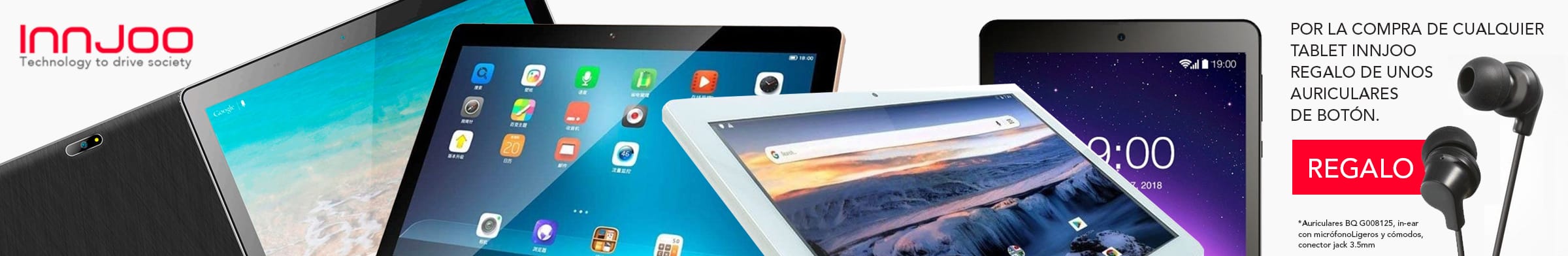 Ahora por la compra de una tablet Innjoo te llevas de regalo unos auriculares Ahora por la compra de una tablet Innjoo te llevas de regalo unos auriculares